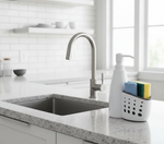 Set Lavello Cucina con Scolaposate Gaia Plus, Dispenser e 4 o 12 Spugne Super Strong