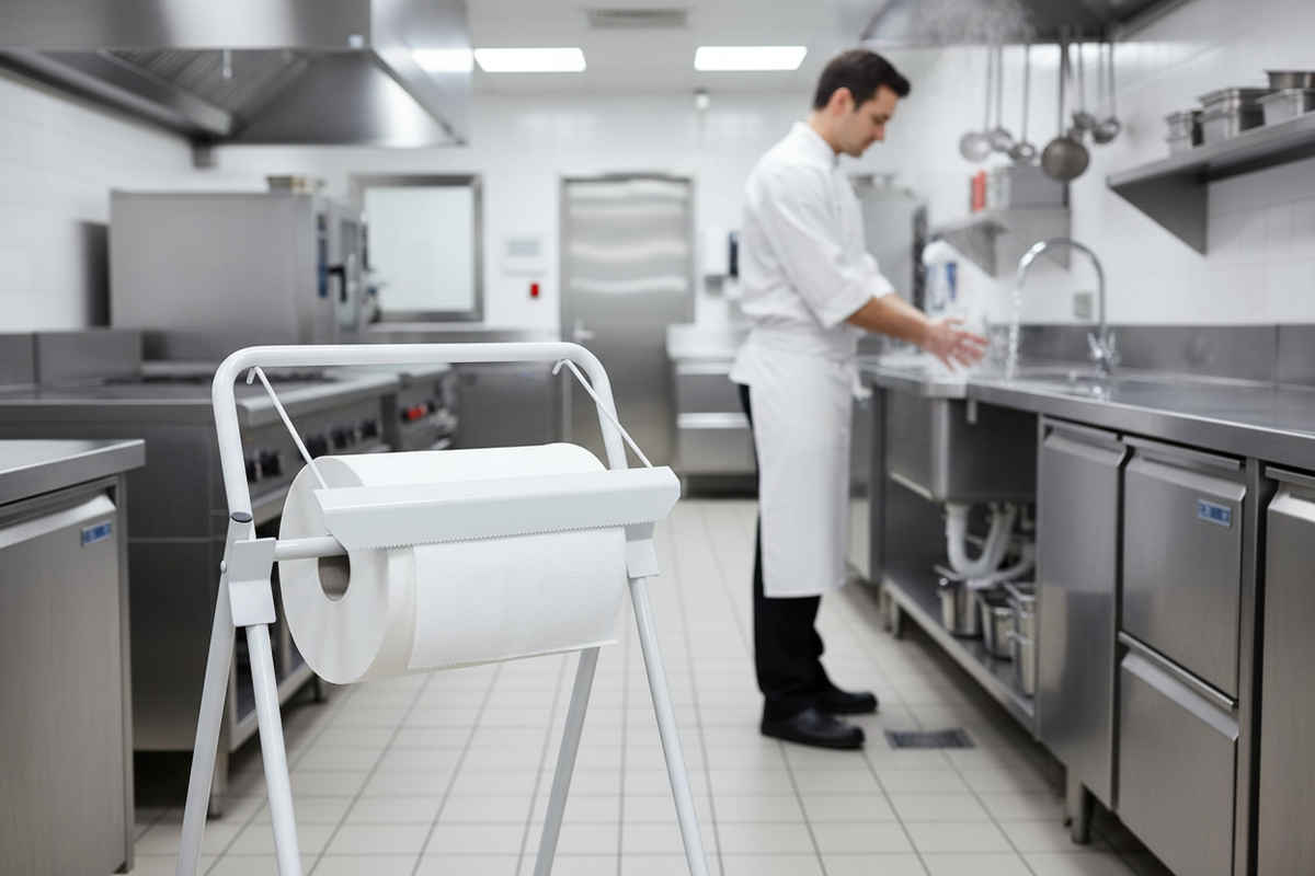 Portarotolo in cucina commerciale