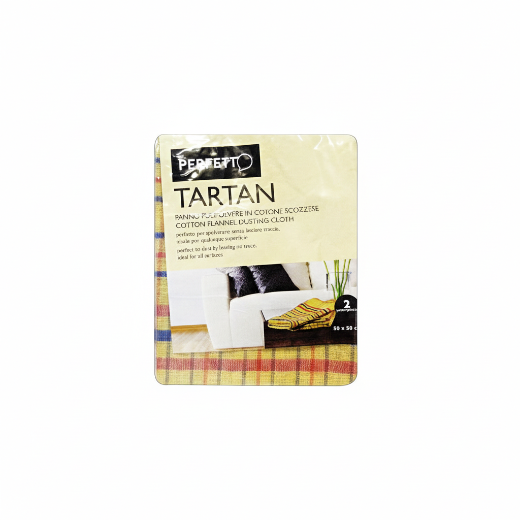 Set 2 panni polvere Tartan cotone scozzese