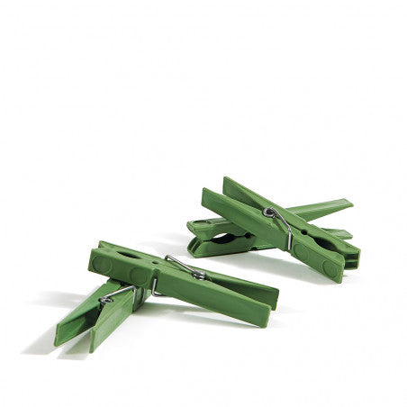Mollette da Bucato Controvento Green PERFETTO - 10 Pezzi Antivento con Molla Antiruggine