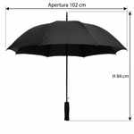 Ombrello dritto con freccia verticale H 84 cm e freccia orizzontale Apertura 102 cm