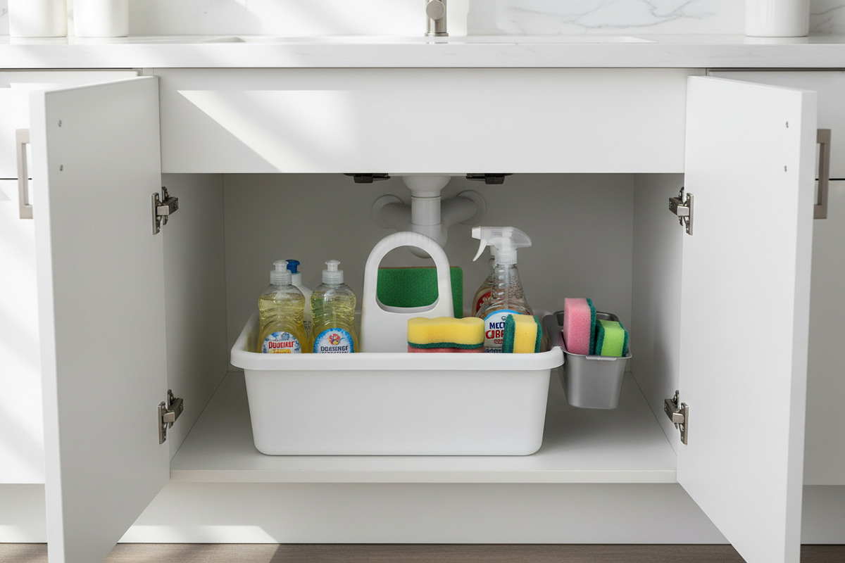 Organizer sotto lavello in cucina