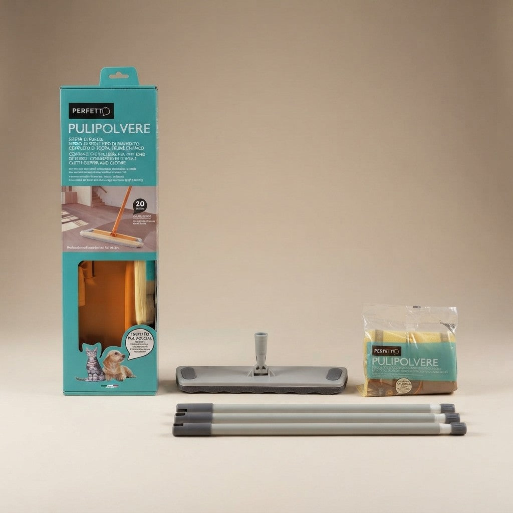 Scopa Pulipolvere Perfetto 40cm + 20 Retine Biodegradabili
