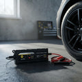 Caricabatterie Intelligente Dunlop 3,8A 6V/12V | 6 Stadi | Batterie Piombo-Acido e Gel 4Ah–120Ah | Auto, Moto, Barca