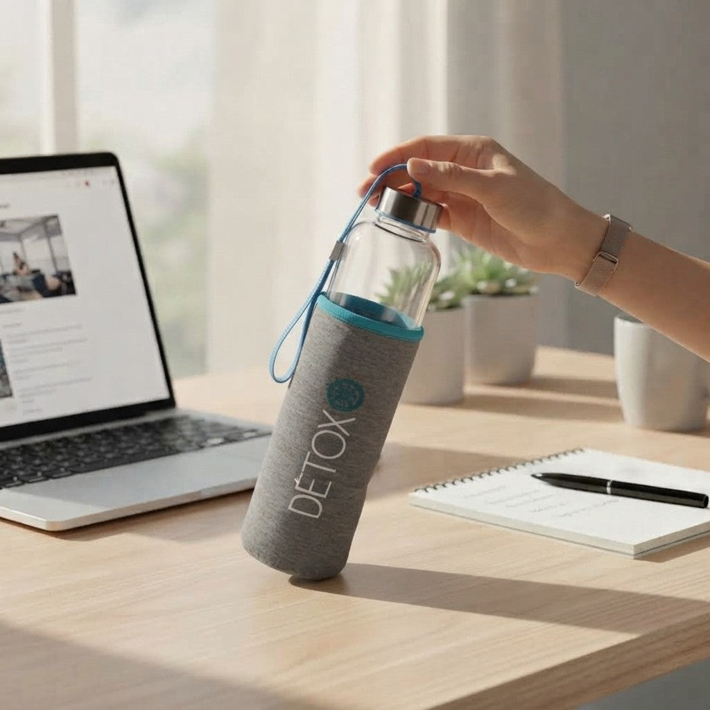 Borracce in Vetro 600ml con Custodia Termica Set 3 Pz