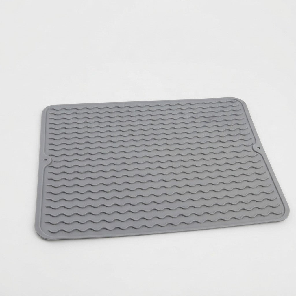 Tappetino Scolapiatti in Silicone – Sgocciolatore da Lavello Grigio