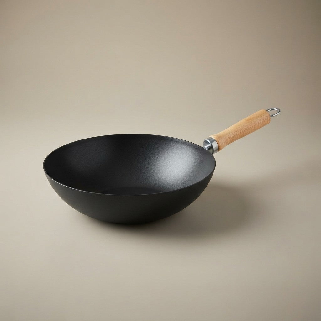 Asian style wok pan with non-stick coating, 30 cm