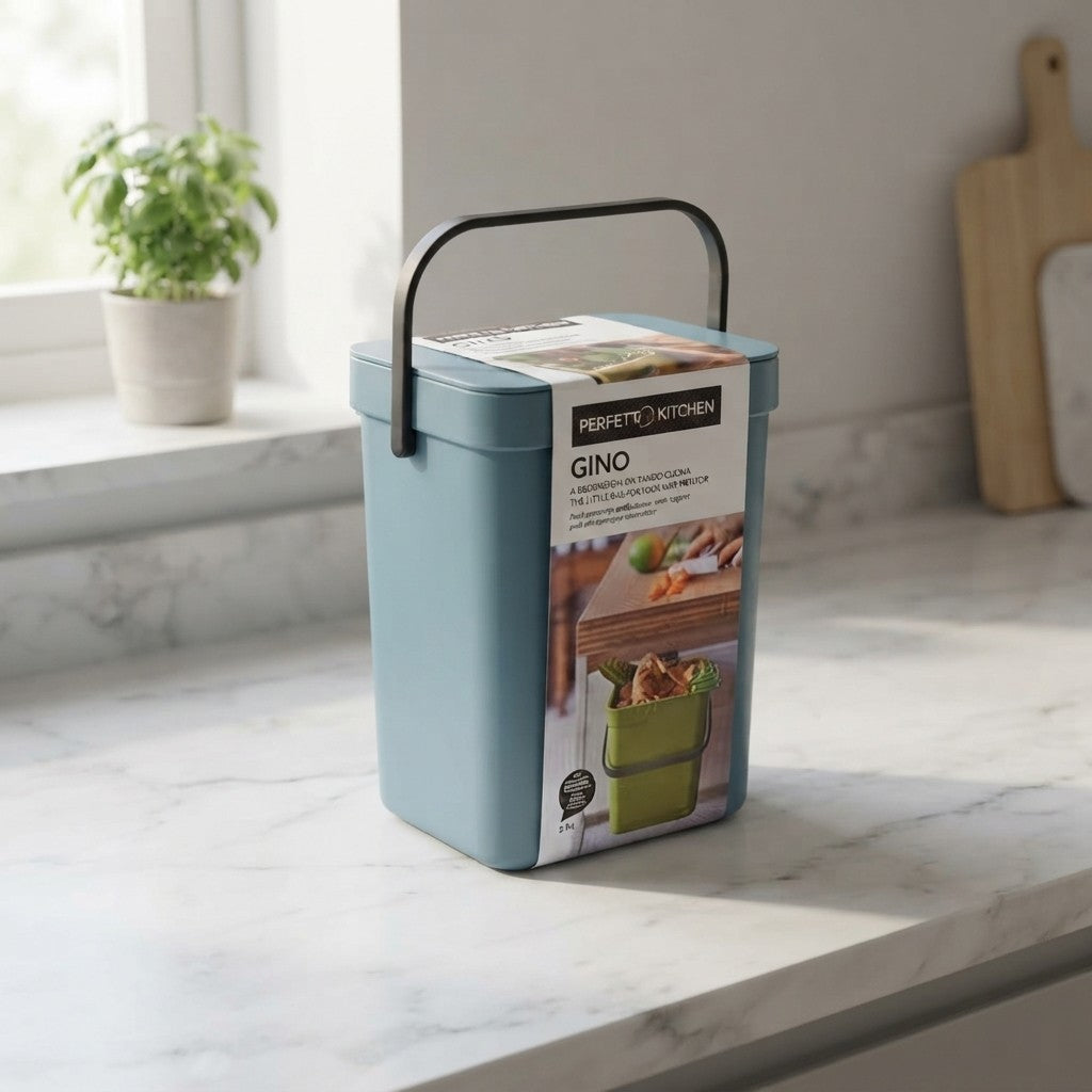 Pattumiera Umido 5L Gino da Appendere - Bidone Organico Cucina 5 Colori