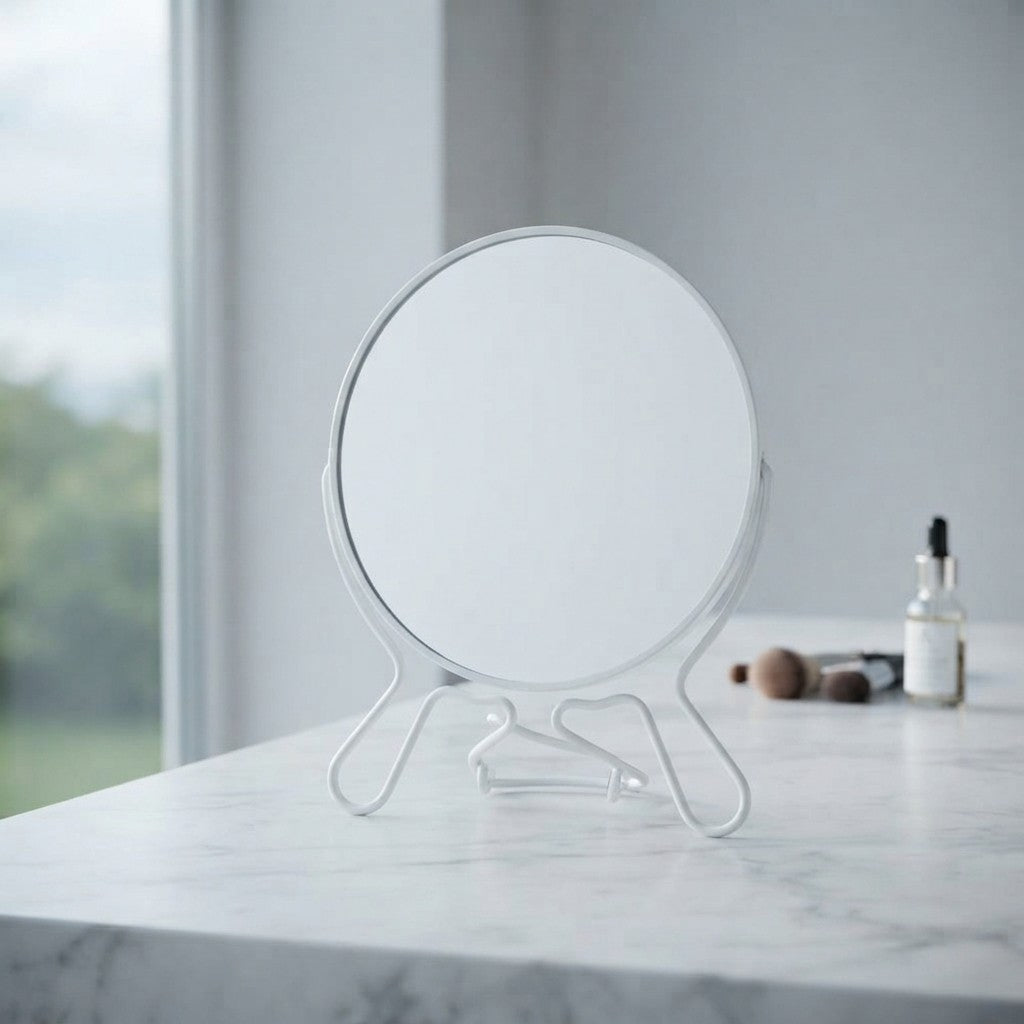Specchio Cosmetico Rotondo 15,5×18 cm – Compatto per Trucco e Cura