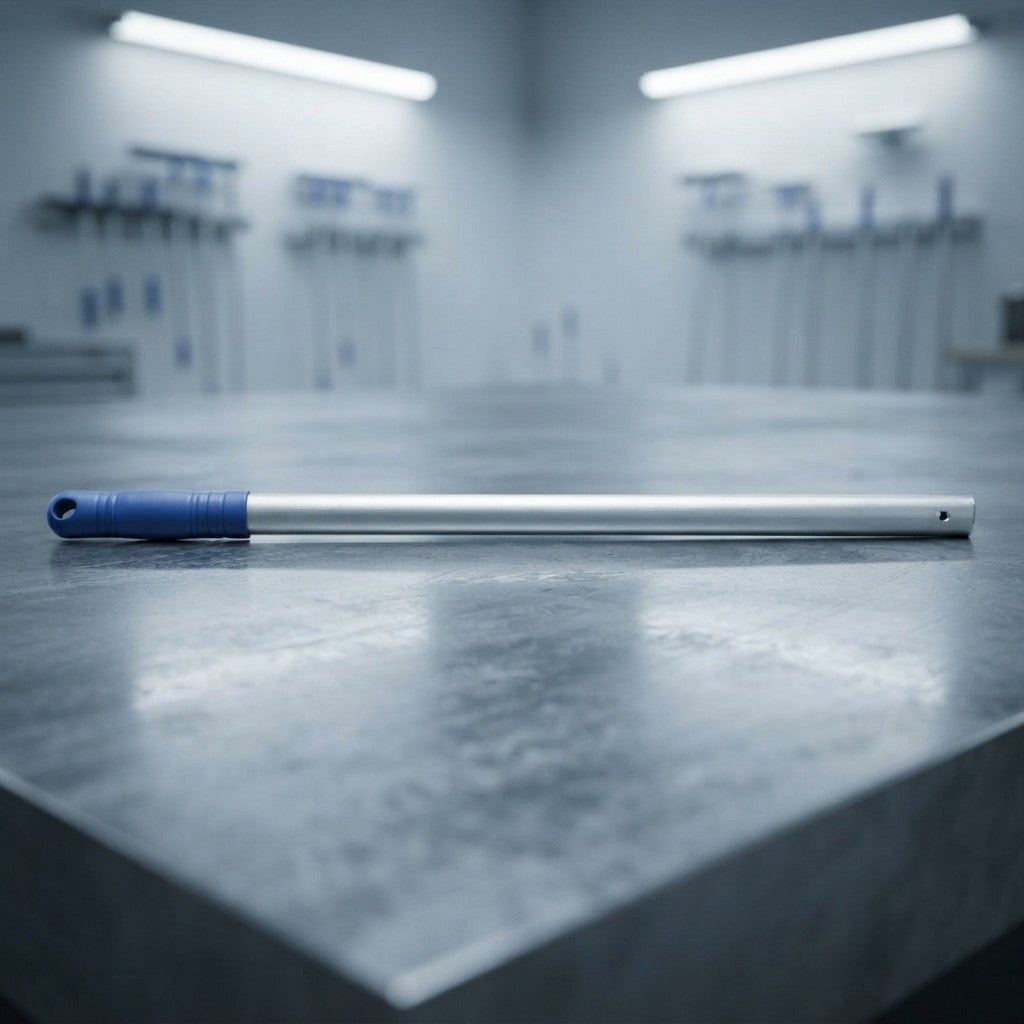 Manche en aluminium de 140 cm avec trou de Ø24 mm - Pour balais, raclettes à franges, pinces à balai professionnelles