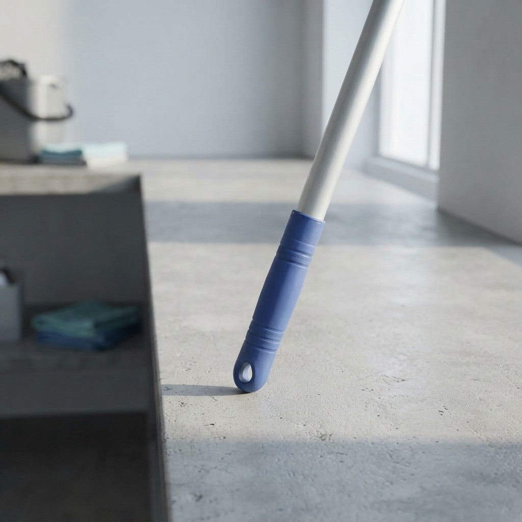 Manche en aluminium de 140 cm avec trou de Ø24 mm - Pour balais, raclettes à franges, pinces à balai professionnelles