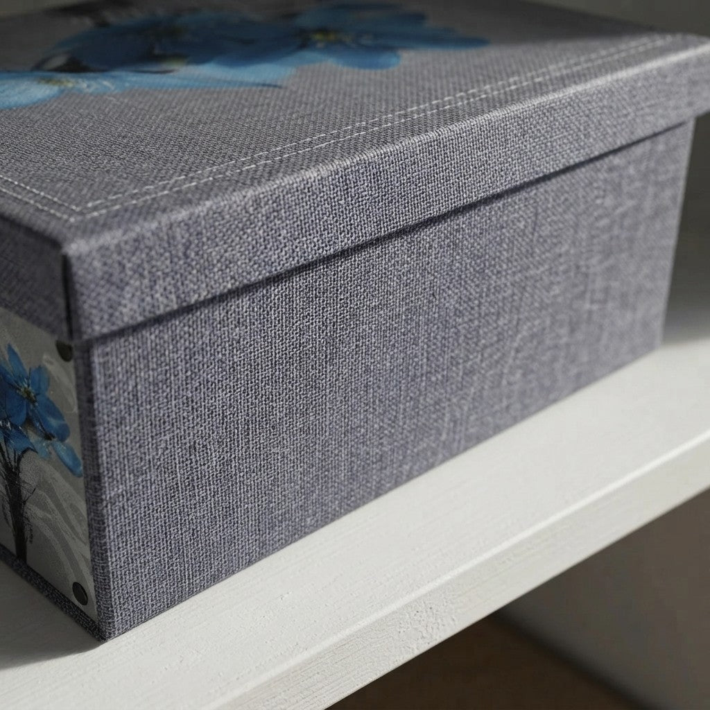 LOT DE 4 BOÎTES DE CONTENTION EN CARTON GAIN DE PLACE 50 X 40 X 25 CM POUR LINGE, OBJETS OU VÊTEMENTS