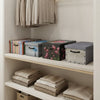 LOT DE 4 BOÎTES DE CONTENTION EN CARTON GAIN DE PLACE 50 X 40 X 25 CM POUR LINGE, OBJETS OU VÊTEMENTS