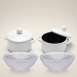 Set Tavola per 2 Persone in Ceramica con Mini Casseruole e Ciotole