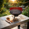 Set Barbecue a Carbone Ø33 cm con Paletta e Scopino in Ottone