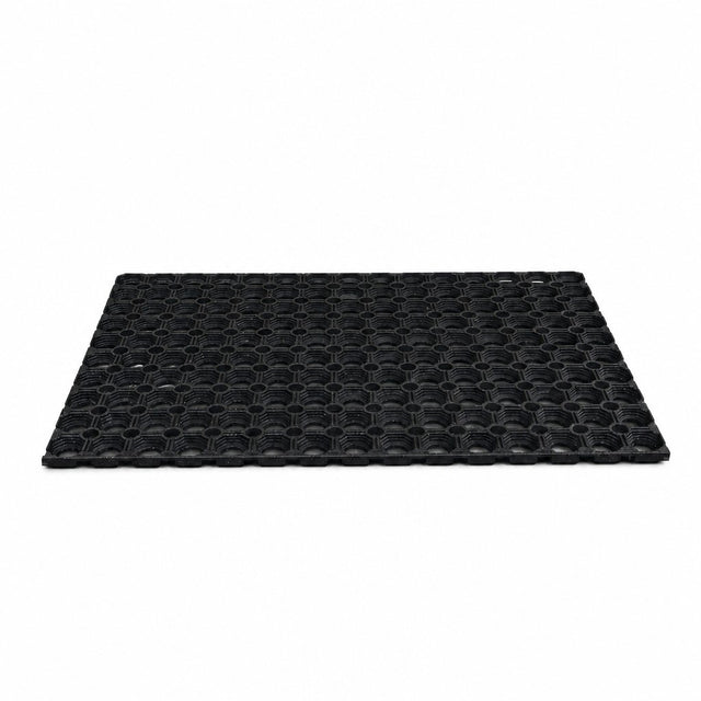 Tapis d'entrée extérieur antidérapant en caoutchouc 50 x 100 cm - Structure alvéolée