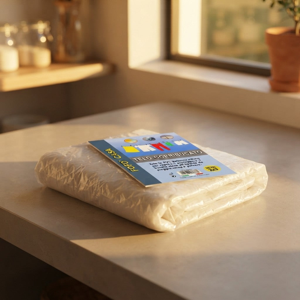 Telo in pvc per stendinbiancheria copribucato salvabucato da pioggia,polvere smog cm.200x300