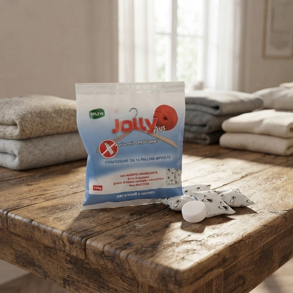 Antitarme Profumato Jolly Plus 16 Bustine 100g Per Armadio e Cassetti