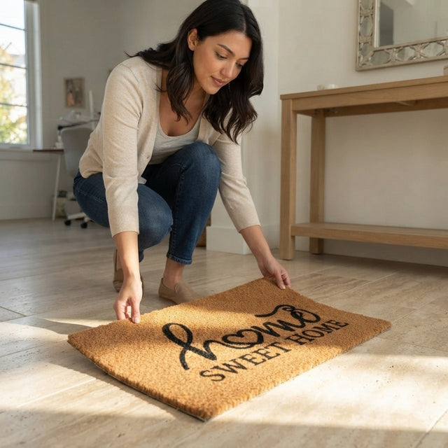 Zerbino Cocco 60x40cm Home Sweet Home Ingresso Antiscivolo