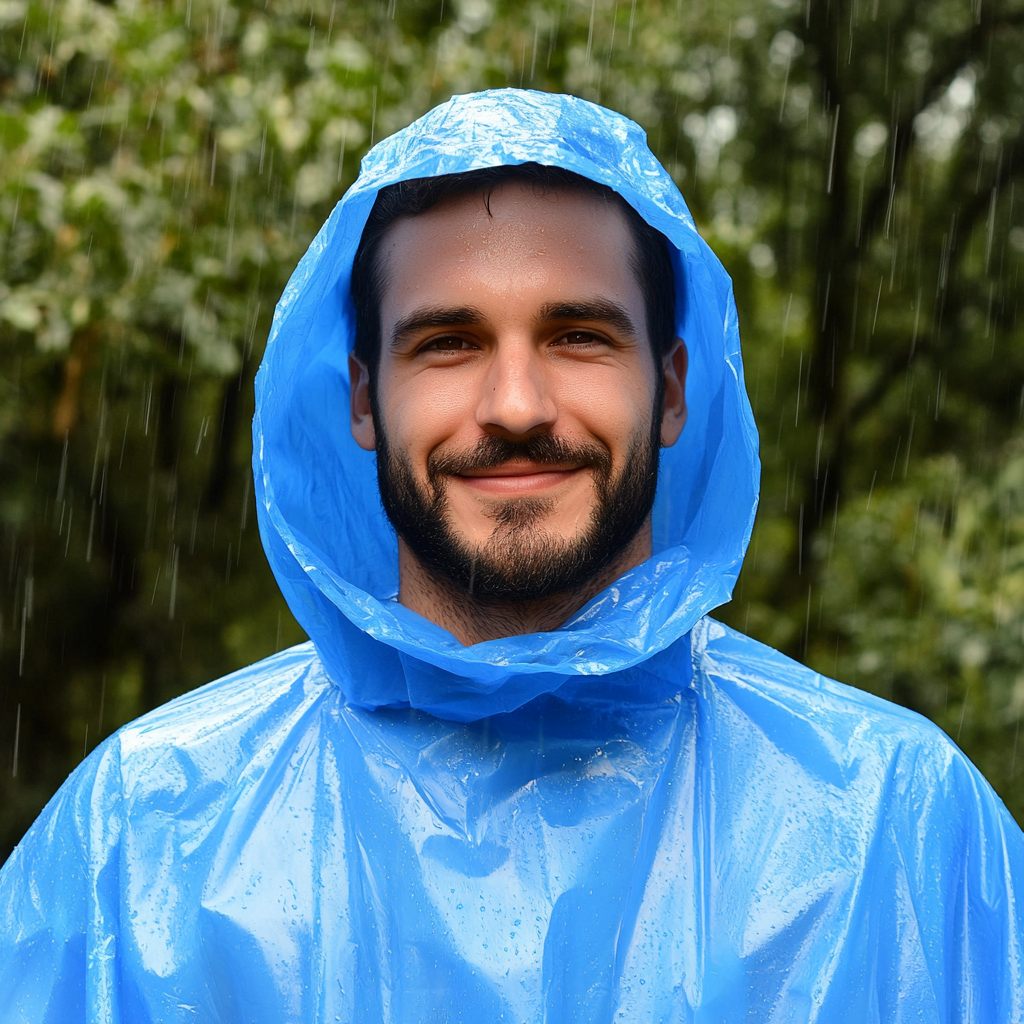 Poncho Impermeabile Colorato 100x130 cm
