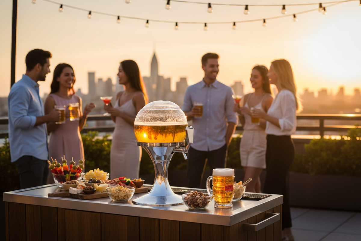 Rooftop terrace party