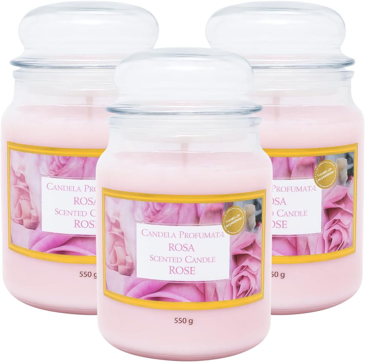 Candela Profumata Giara Vetro 550g Fragranze Naturali