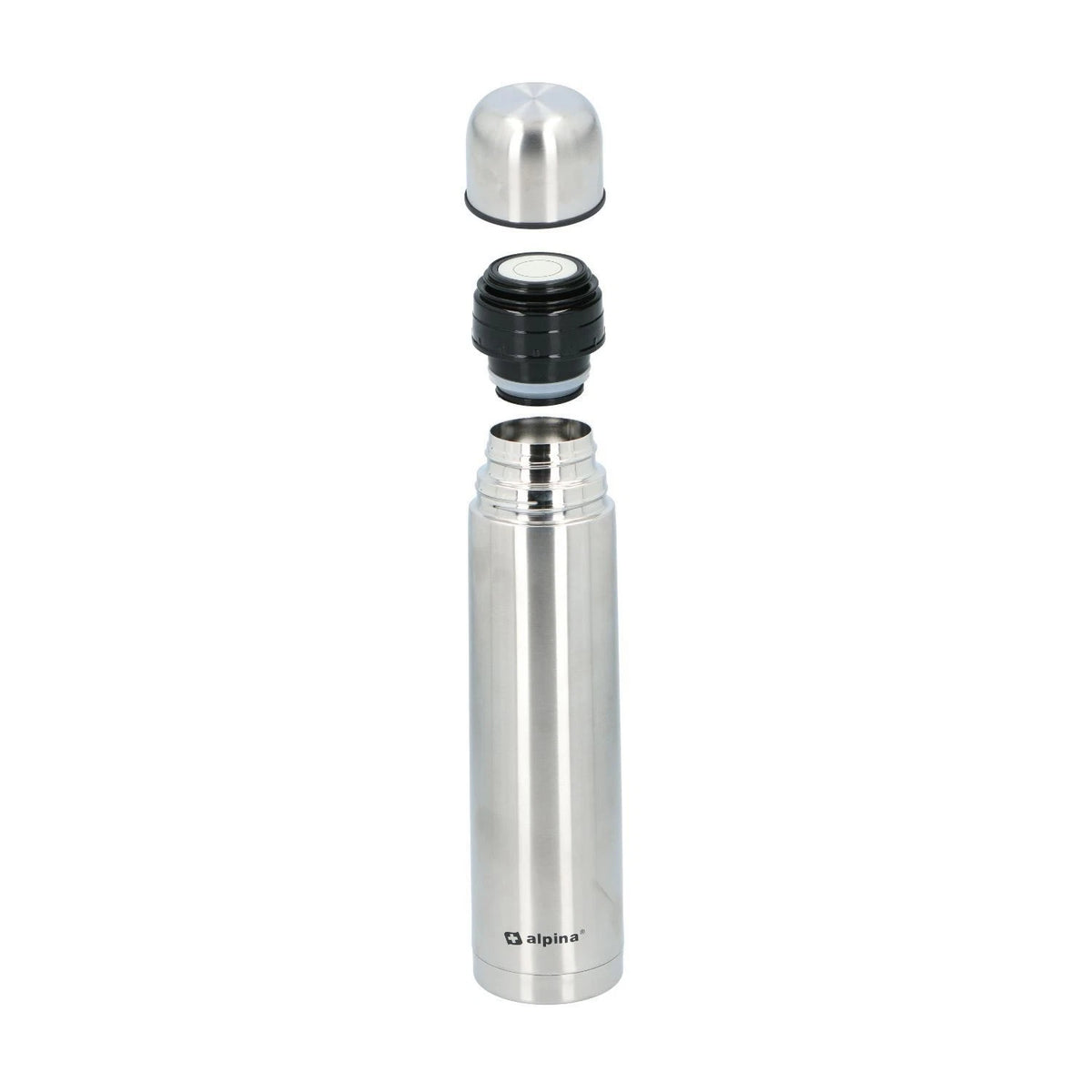 Thermos Alpina Acciaio Inox Doppia Parete 1000ml con Coperchio-Tazza