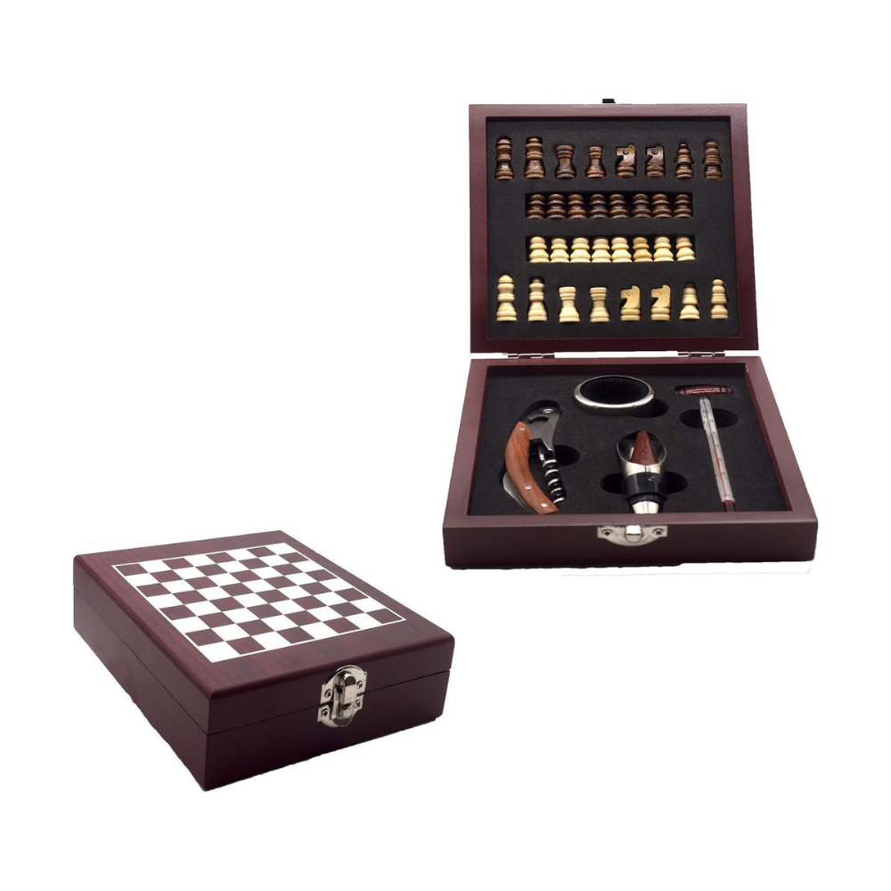 Set Accessori Vino Scacchi InnovaGoods Kit Sommelier 5 Pz