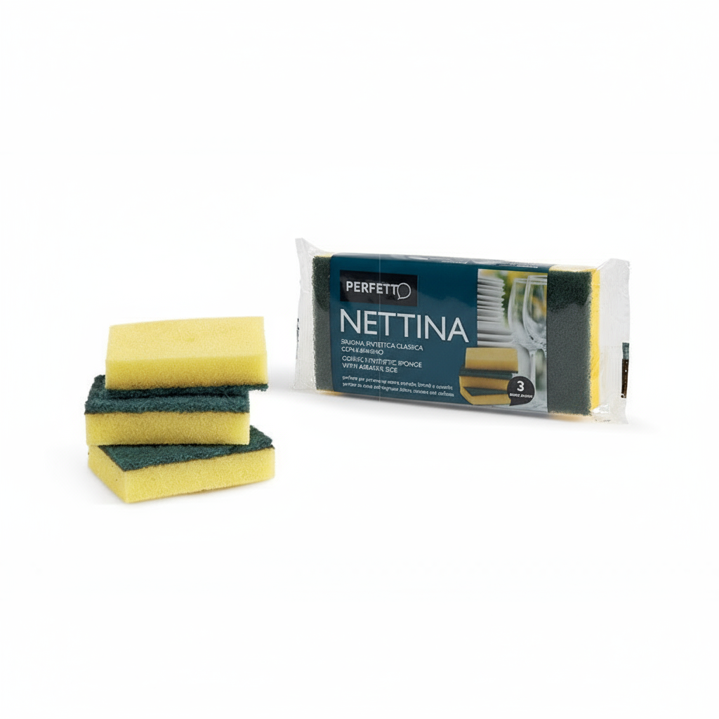 Kit Pulizia Cucina 28 Pezzi - 7 Panni Microfibra Arcobaleno + 6 Spugne Abrasive + 15 Pagliette Acciaio Zincato