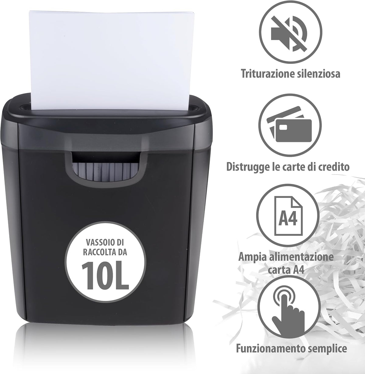 Distruggi Documenti 190W Trituratore Carte Alpina