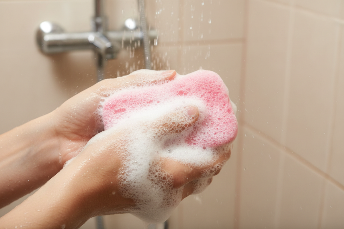 Utilizzo in doccia con schiuma