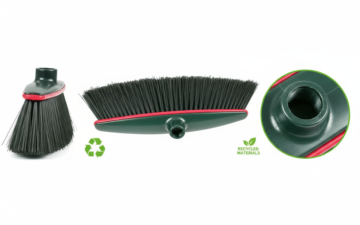 Scopa Professionale con Manico - Setole Morbide Antigraffio per Pavimenti Delicati